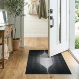 Black White Halftone Diamond Area Rug