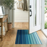 Gradient Blue Vertical Stripe Area Rug