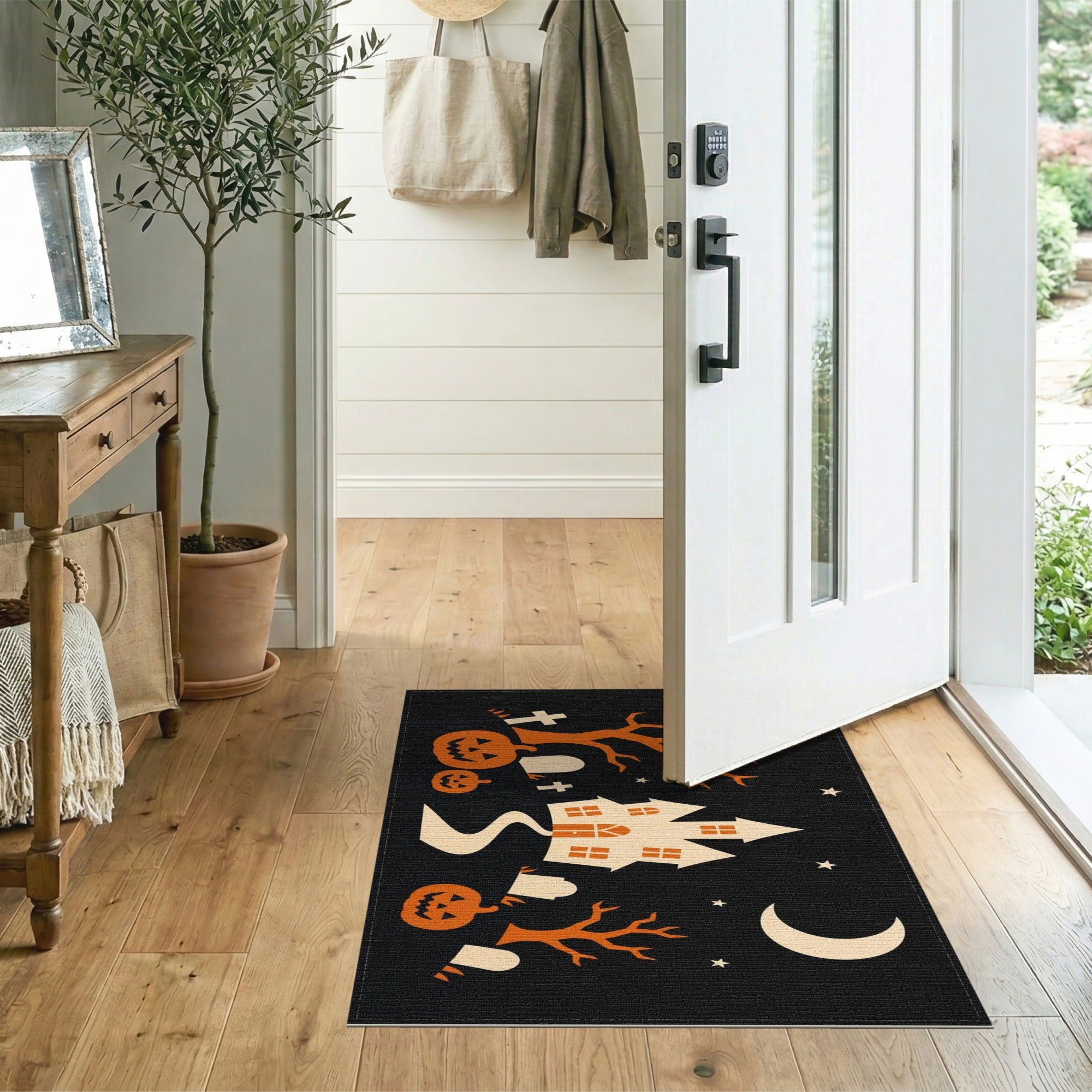 Halloween Haunted House Area Rug