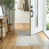 Geometric Beige Border Area Rug