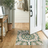 Green Mandala Heritage Tribal Area Rug