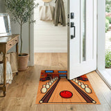 Bowling Alley Cartoon Area Rug