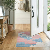 Cute Smiling Clouds Kids Area Rug