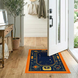 Orange Arcade Maze Area Rug