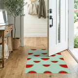 Watermelon Fruit Pattern Watermelon Slices Fruit Pattern Area Rug