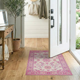 Pink Floral Traditional Persian Traditional Persian Area Rug