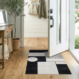 Modern Geometric Black White No. 8 Area Rug