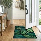Lush Layered Monstera Leaves Area Rug