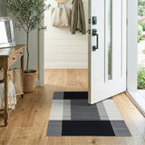 Stripe Bold Black White Geometric Stripe Area Rug