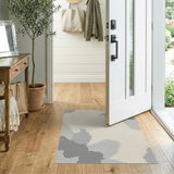 Organic Grey Abstract Area Rug