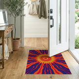 Radiant Sunburst Abstract Area Rug