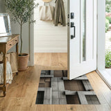 Modern Grey Concrete Geometric Area Rug