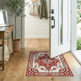 Red Ornate Red Mandala Persian Rug