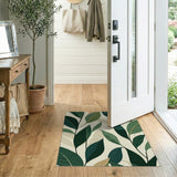 Lush Green Leaves Area Rug