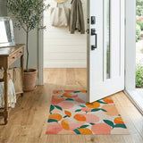 Orange Fruit Pattern Vibrant Orange Fruit Pattern Area Rug