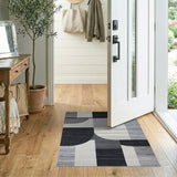 Modern Geometric Black White No. 7 Area Rug