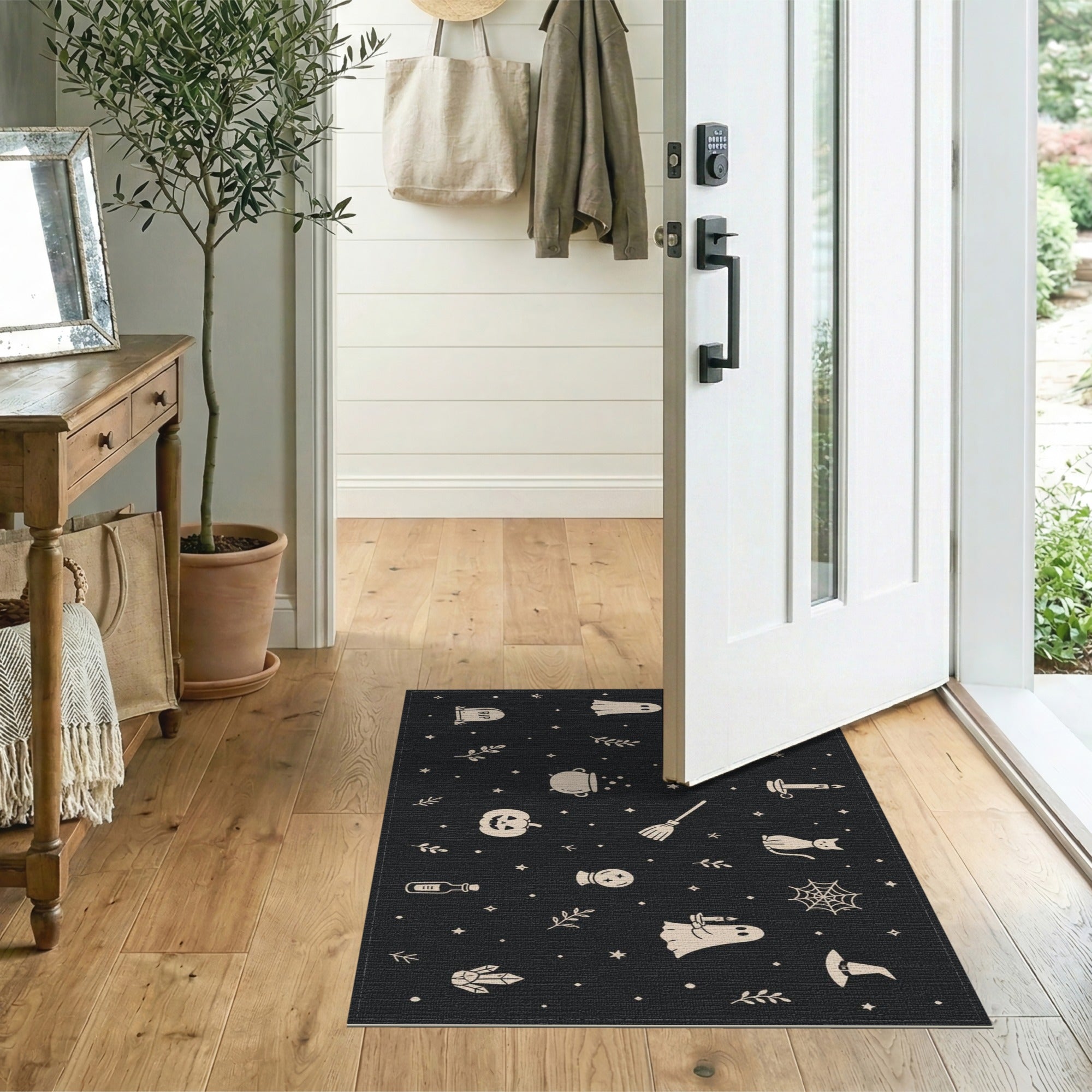 Halloween Icons Washable Area Rug
