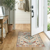 Southwestern Geometric Beige Area Rug