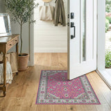 Vibrant Magenta Persian Floral Area Rug