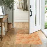 Orange Overlapping Circle Area Rug