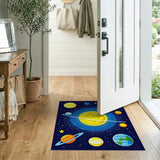 Kids Solar System Cartoon Area Rug