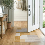 Beige and Neutral Beige Neutral Geometric Modern Area Rug