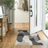 Modern Abstract Grey Area Rug