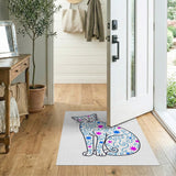 Whimsical Starry Cat Area Rug