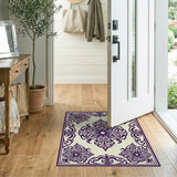 Purple Elegant Purple Persian Medallion Rug