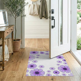 Purple Daisy Scatter Area Rug