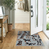 Playful Cartoon Puppies Area Rug