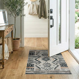 Distressed Southwestern Tribal Area Rug