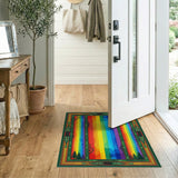 Rainbow Kayak Stripe Area Rug