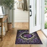 Purple Purple Wisteria Cascading Floral Area Rug