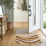 Wavy Abstract Area Beige Wavy Abstract Area Rug