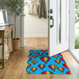Rainbow Hot Air Balloon Kids Area Rug
