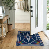 Nautical Kayak Anchor Coastal Area Rug