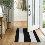 Black and White Striped Bold Black White Striped Area Rug