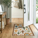 Southwestern Cactus Rainbow Desert Rug