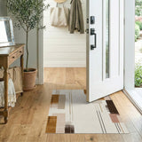 Beige and Neutral Modern Geometric Beige Abstract Area Rug