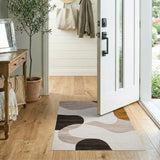 Abstract Area Grey Modern Abstract Grey Wave Area Rug