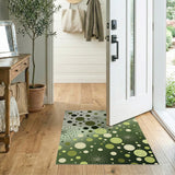 Ombre Green Geometric Dot Area Rug