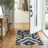 Bold Geometric Modern Bold Black White Geometric Abstract Rug