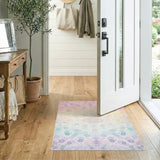 Rainbow Handprint Kids Washable Area Rug