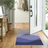 Purple Layered Mountains Abstract Area Rug