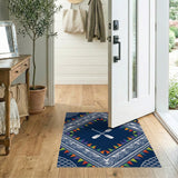 Crossed Oars Multi-Color Geometric Area Rug