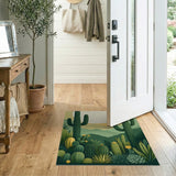 Lush Cactus Desert Sunset Area Rug