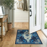 Blue and Teal Geometric Modern Blue Teal Geometric Modern Area Rug