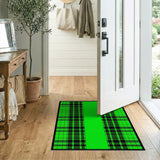 Vibrant Green Vibrant Green Black Plaid Area Rug