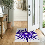 Geometric Modern Purple Starburst Geometric Area Rug